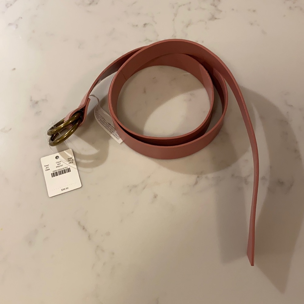 NWT JCrew dusty rose XS leather belt